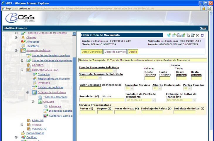 Ejemplo Orden de Movimiento II