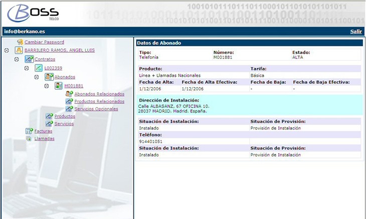 Cliente Final:Datos del Abonado